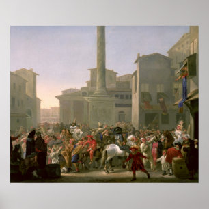 Karneval i Rome, c.1650-51 Poster