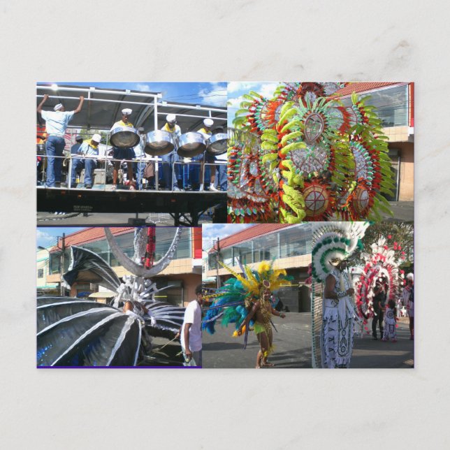 Karneval i Trinidad Vykort (Framsida)