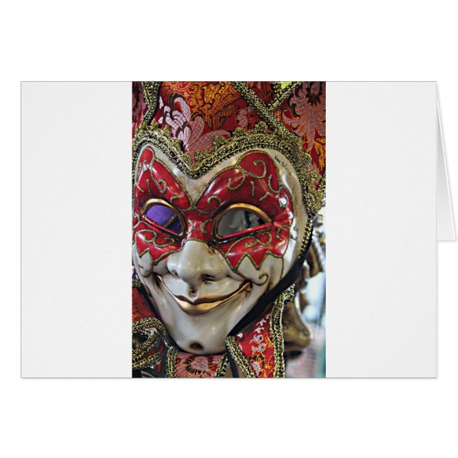 Karneval Mask-design Hälsningskort (Framsidan Horizontal)