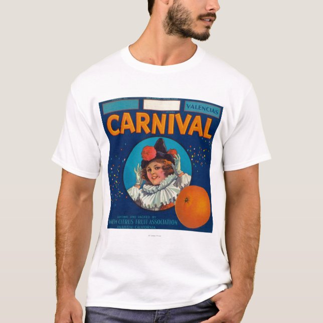 Karneval orange LabelAnaheim, CA Tee (Framsida)