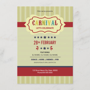 Karneval Party Flytande Inbjudningar