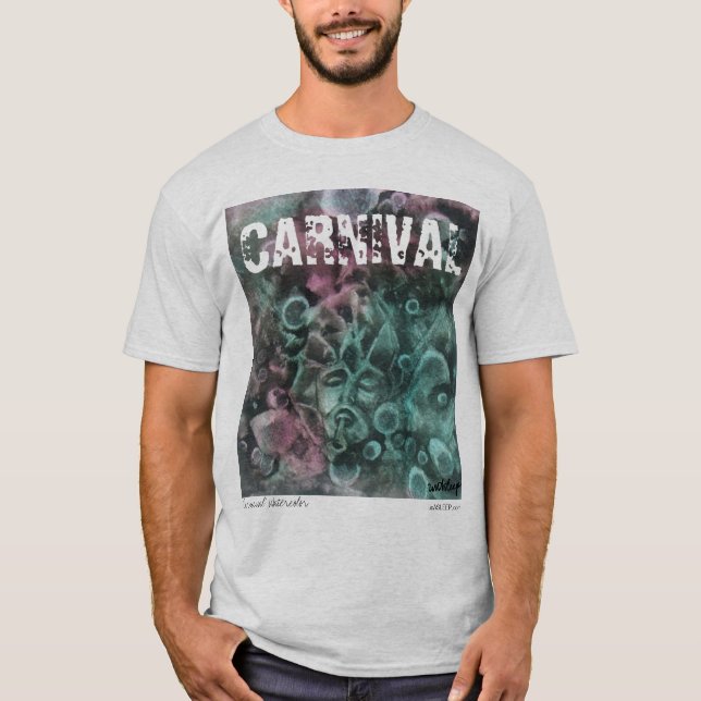 "Karneval" vattenfärgt-skjorta vid unASLEEP Tee Shirt (Framsida)