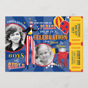 Karnevalcirkus som jonglerar inbjudningar