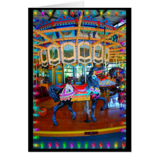 Karnevalhäst i svart hälsningskort