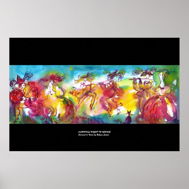 KARNEVALNATT / Venetiansk maskerad,,dancemusik Poster (Framsidan)