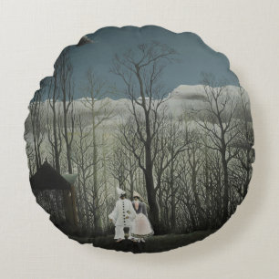 Karnevals kväll, Henri Rousseau oljemålning 1886 Rund Kudde