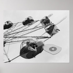 Karnevalsattraktion, 1942. Gammalt foto Poster