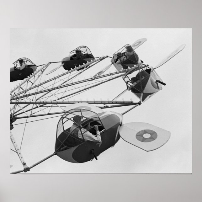 Karnevalsattraktion, 1942. Gammalt foto Poster (Framsidan)