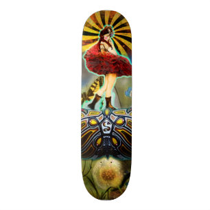 Karnevalsblomma Old School Skateboard Bräda 21,6 Cm