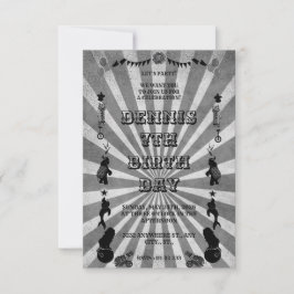 Karnevalsfestival svart och vit spara datumet