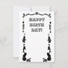 Karnevalsfestival svart och vit spara datumet