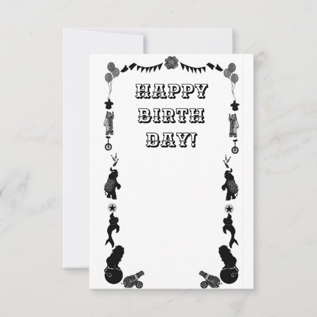 Karnevalsfestival svart och vit spara datumet (Framsida)