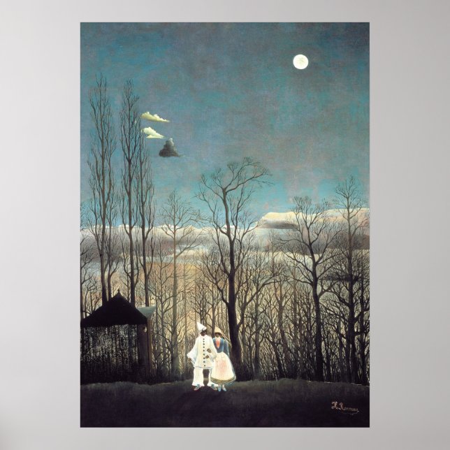Karnevalskväll av Henri Rousseau Poster (Framsidan)