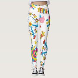 Karnevalsljus: Tyckande Leggings med Ferris Wheel-