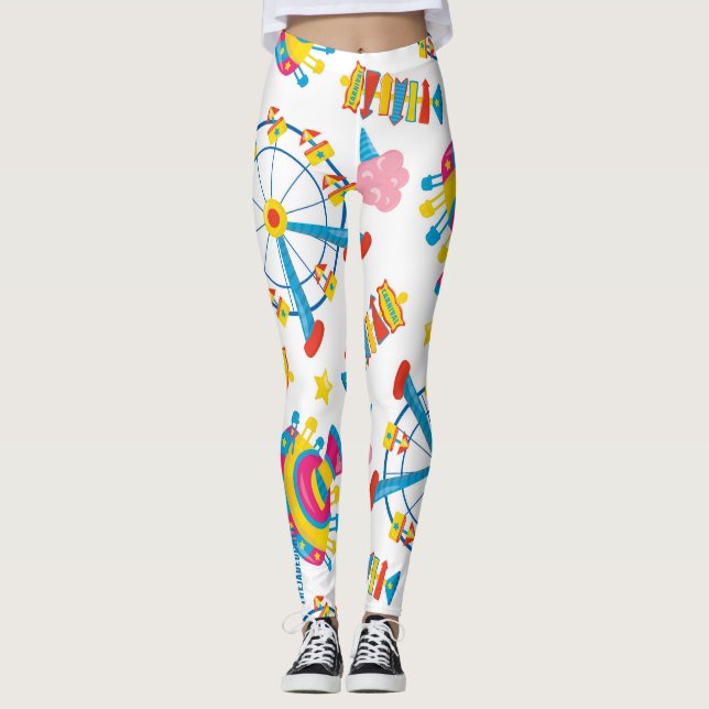 Karnevalsljus: Tyckande Leggings med Ferris Wheel- (Framsida)