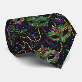 Karnevalsmask Vintage Mardi Gras-pärlor Guld Ornam Slips