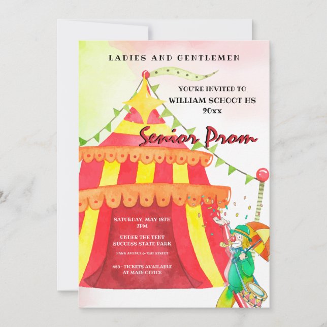 Karnevalsprom Inbjudningar (Framsida)