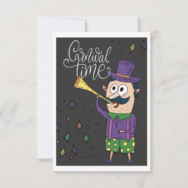 Karnevalstid Kort (Framsida)