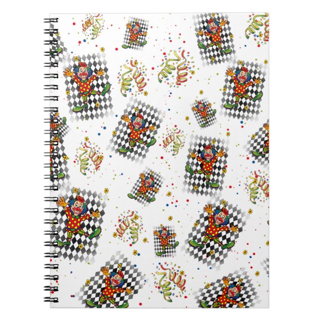 karnevalstrumpa papper strumpor, party cirkusens r anteckningsbok (Framsidan)