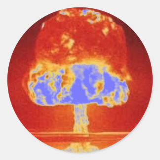 kärnexplosion runt klistermärke