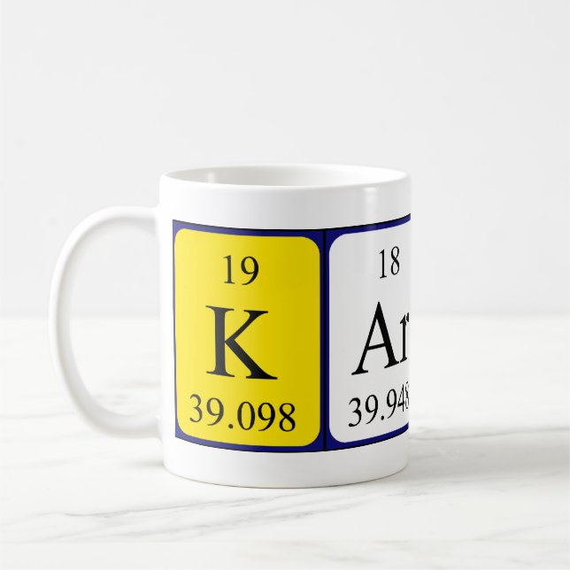 Karney Periodisk bord namn mugg (Vänster)