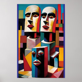 Kärnfamilj på köpcentrum - Ken Gage Art Poster