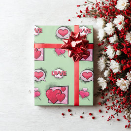 Kärngåvor från grönten Cute kärlek tecknad bok sti Presentpapper