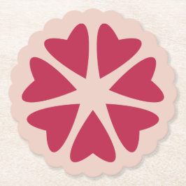 Kärnhjärtan - magenta röd - bild. underlägg papper