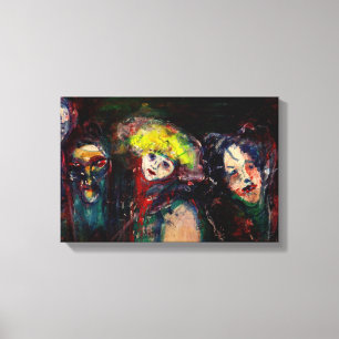 KARNISK NATT I VENICE Venetian Masqueramasker Canvastryck