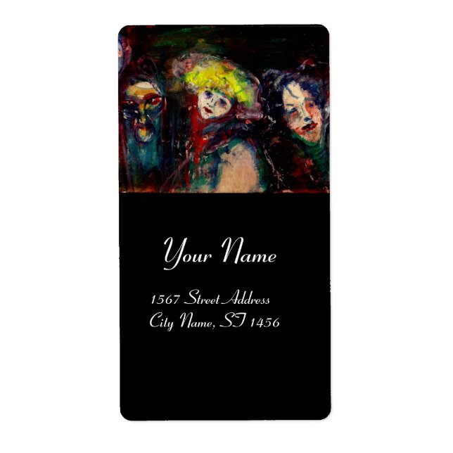 KARNISK NATT I VENICE Venetian Masqueramasker Fraktsedel (Framsidan)