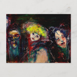 KARNISK NATT I VENICE Venetian Masqueramasker Vykort