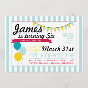 Karnival Birthday-inbjudan Inbjudningar