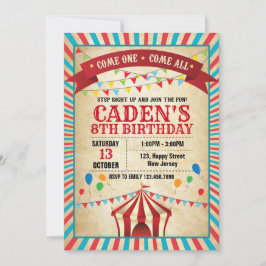 Karnival Birthday-inbjudan Inbjudningar