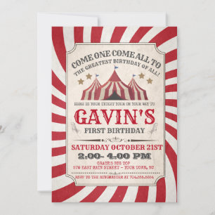 Karnival Birthday-inbjudan Inbjudningar