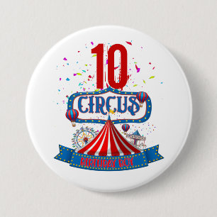 Karnival Circus Party Firande Age 5 matchande Knapp
