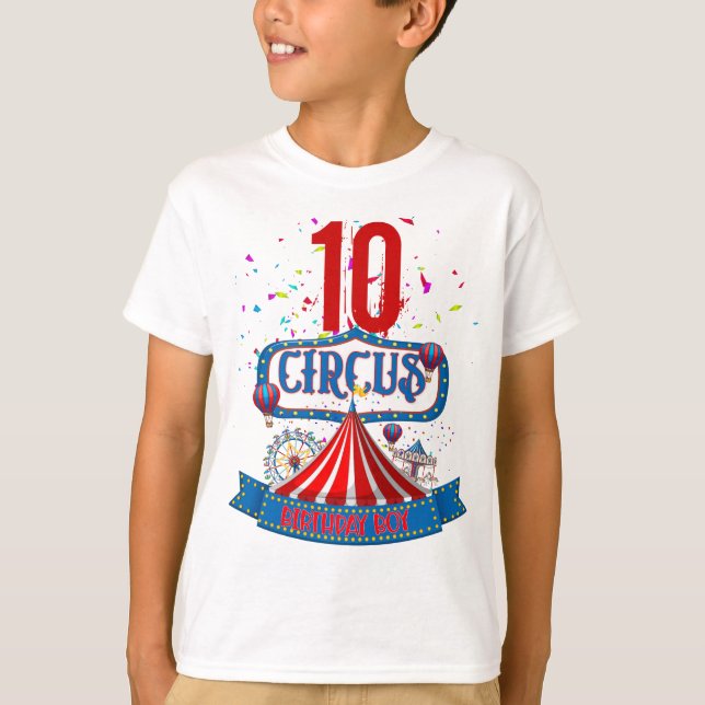 Karnival Circus Party Firande Age 5 matchande  T Shirt (Framsida)