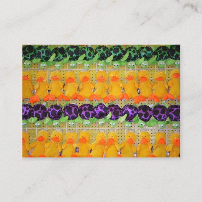 Karnival Game Plush Anka Turtle Leksak Prices Anim Visitkort (Framsida)