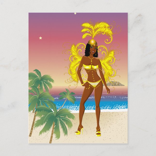 Karnival, Halloween eller Skönhetstävling för skön Vykort (Framsida)