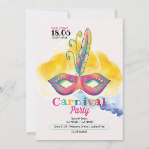 Karnival Party-inbjudan Inbjudningar