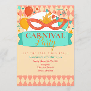 Karnival Party-inbjudan Inbjudningar