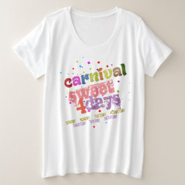 Karnival, söt 4 dagar (redigerbart) tee