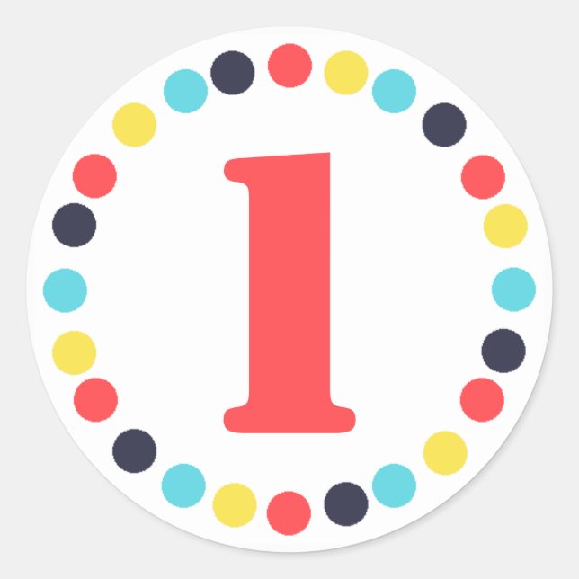 Karnival Stickers {Circle} Runt Klistermärke (Framsida)