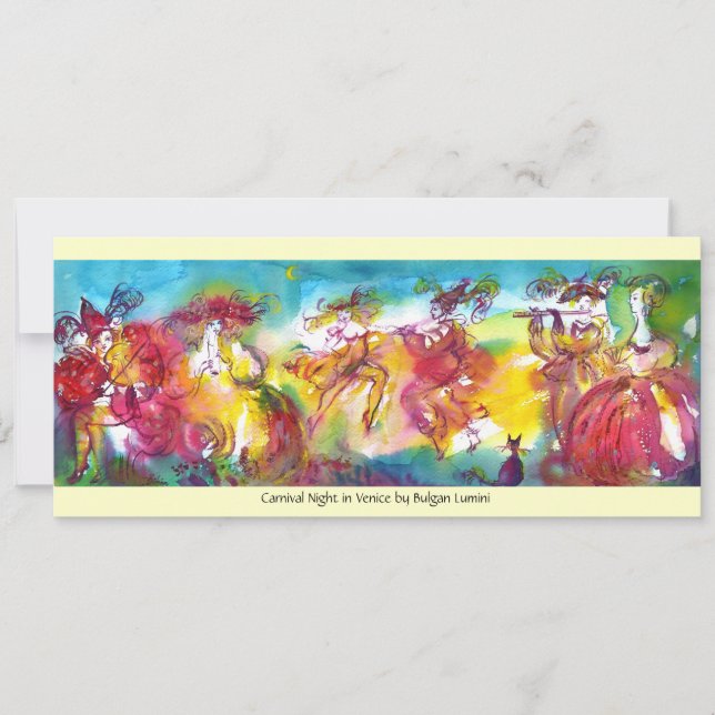 KARNIVALNATT / Venetiansk maskerad,danmusik Inbjudningar (Framsida)