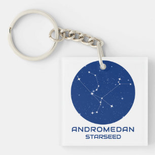 Kärnkedjan Andromenasstjärtsfrö - blå och vit