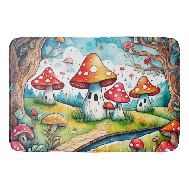 Kärnkonstruktion för löv av kute och svampar badrumsmatta (Framsidan)