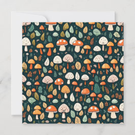 Kärnkonstruktion för löv av kute och svampar inbjudningar