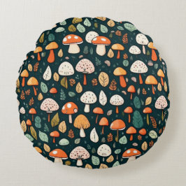 Kärnkonstruktion för löv av kute och svampar rund kudde