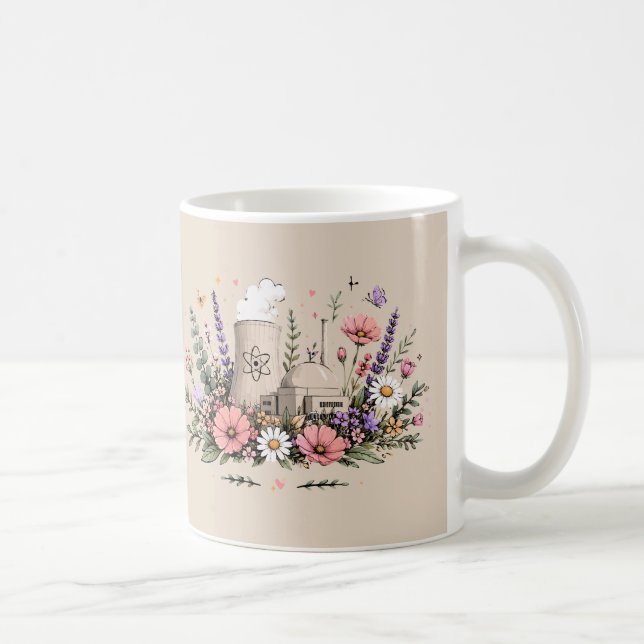 Kärnkraft Blomstrar Kaffemugg (Höger)