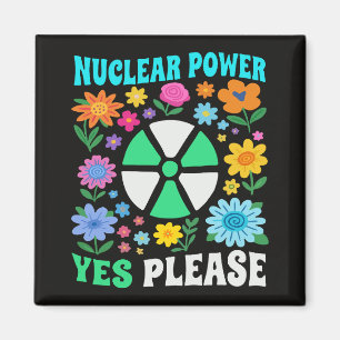 Kärnkraft Ja Tack Ren Energi Blommor Magnet