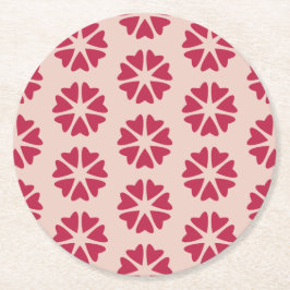 Kärnkraftsanslutning - magenta - sömlöst mönster. underlägg papper rund